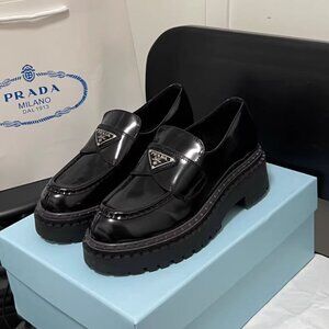 Prada black women's loafers